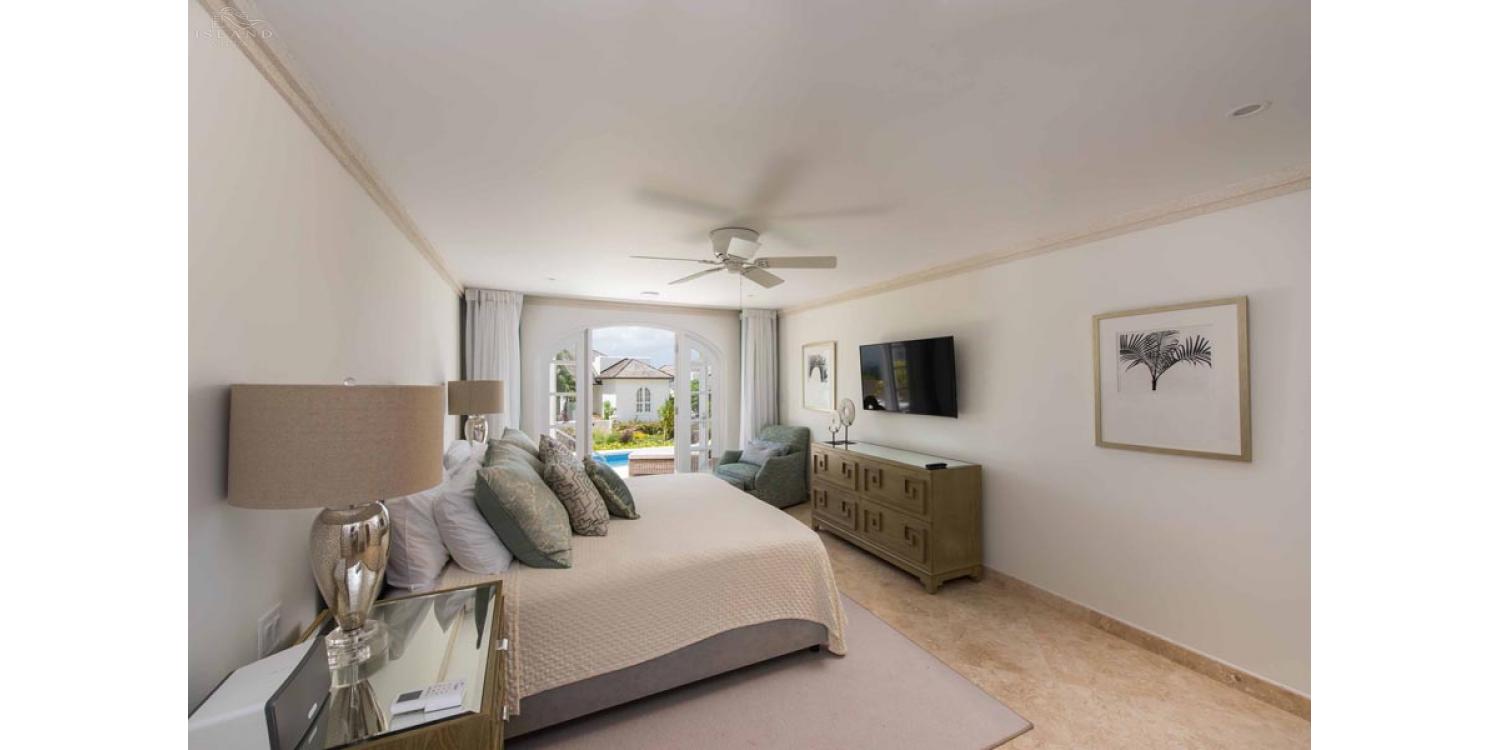 Sugar Cane Ridge 9 Royal Westmoreland Primary Bedroom leading to pool deck