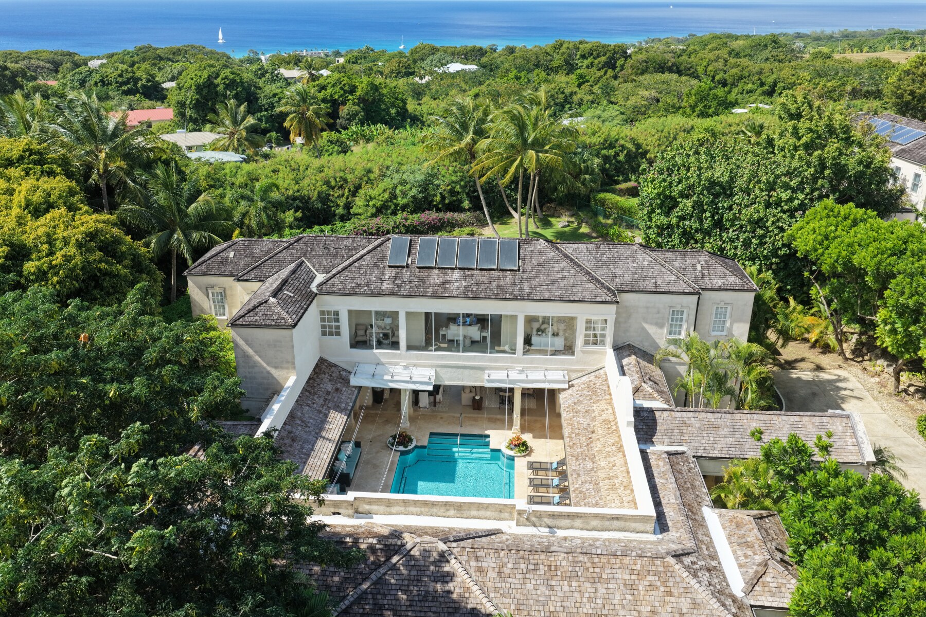 Westland Heights Windfall retracted canopy drone shot