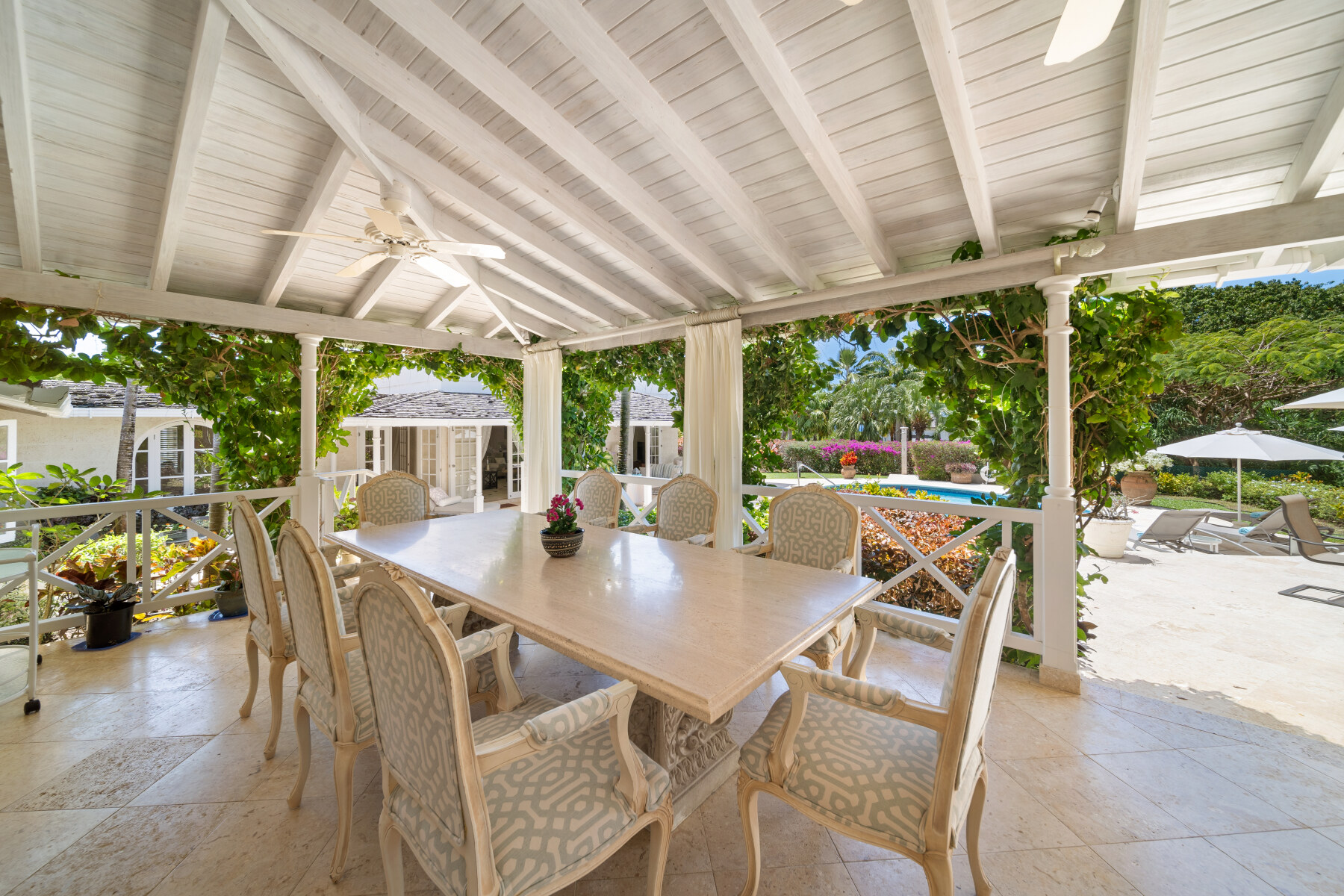 Ixora Royal Westmoreland Outdoor dining covered terrace