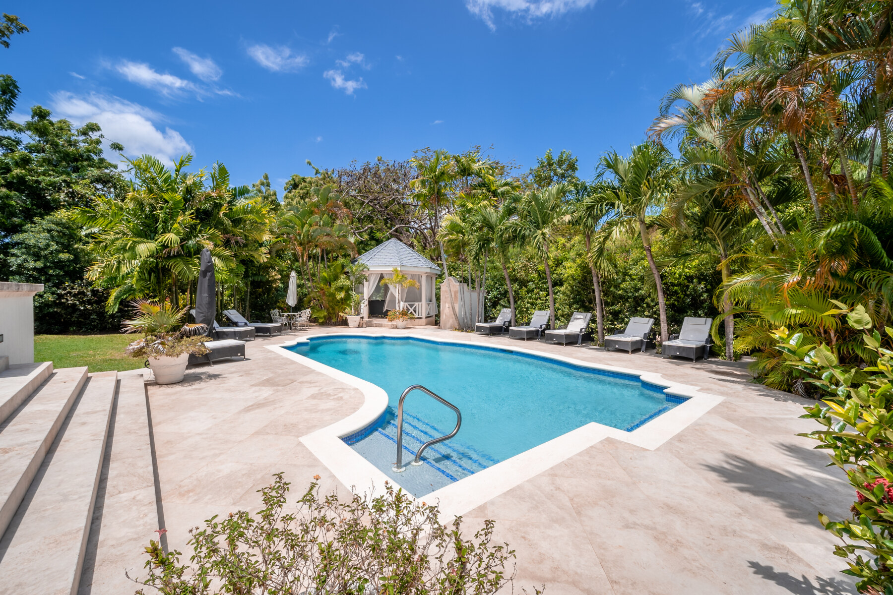 Palm Tree Villa Pool and deck
