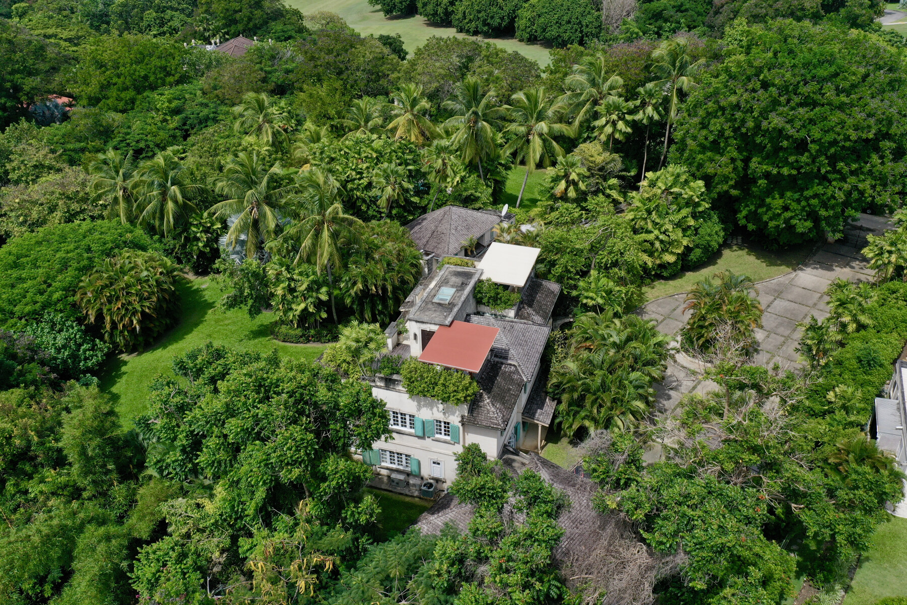 Sandy Lane Evergreen drone shot