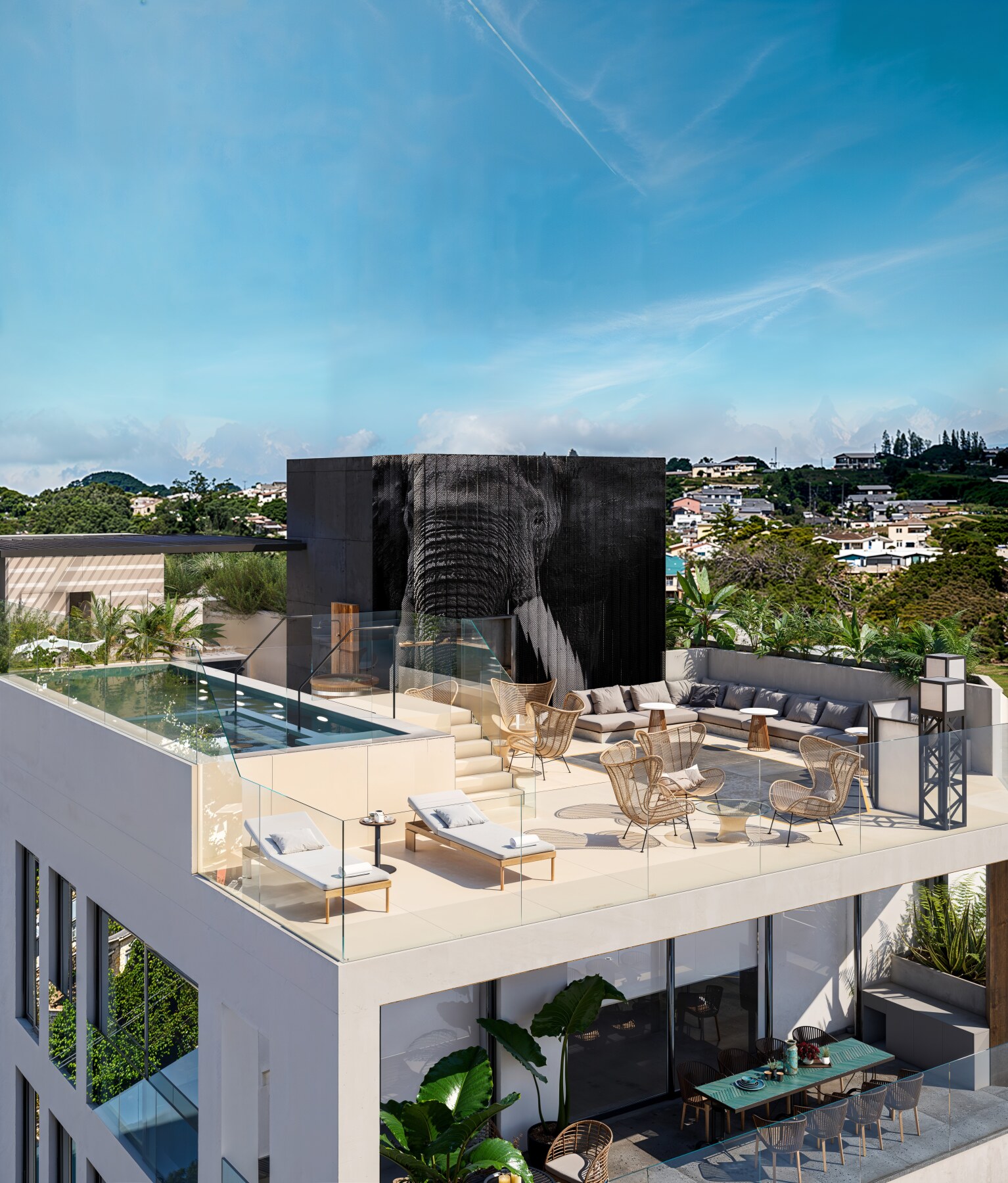 1 Dolce Vita Rooftop Lounge and Balcony below