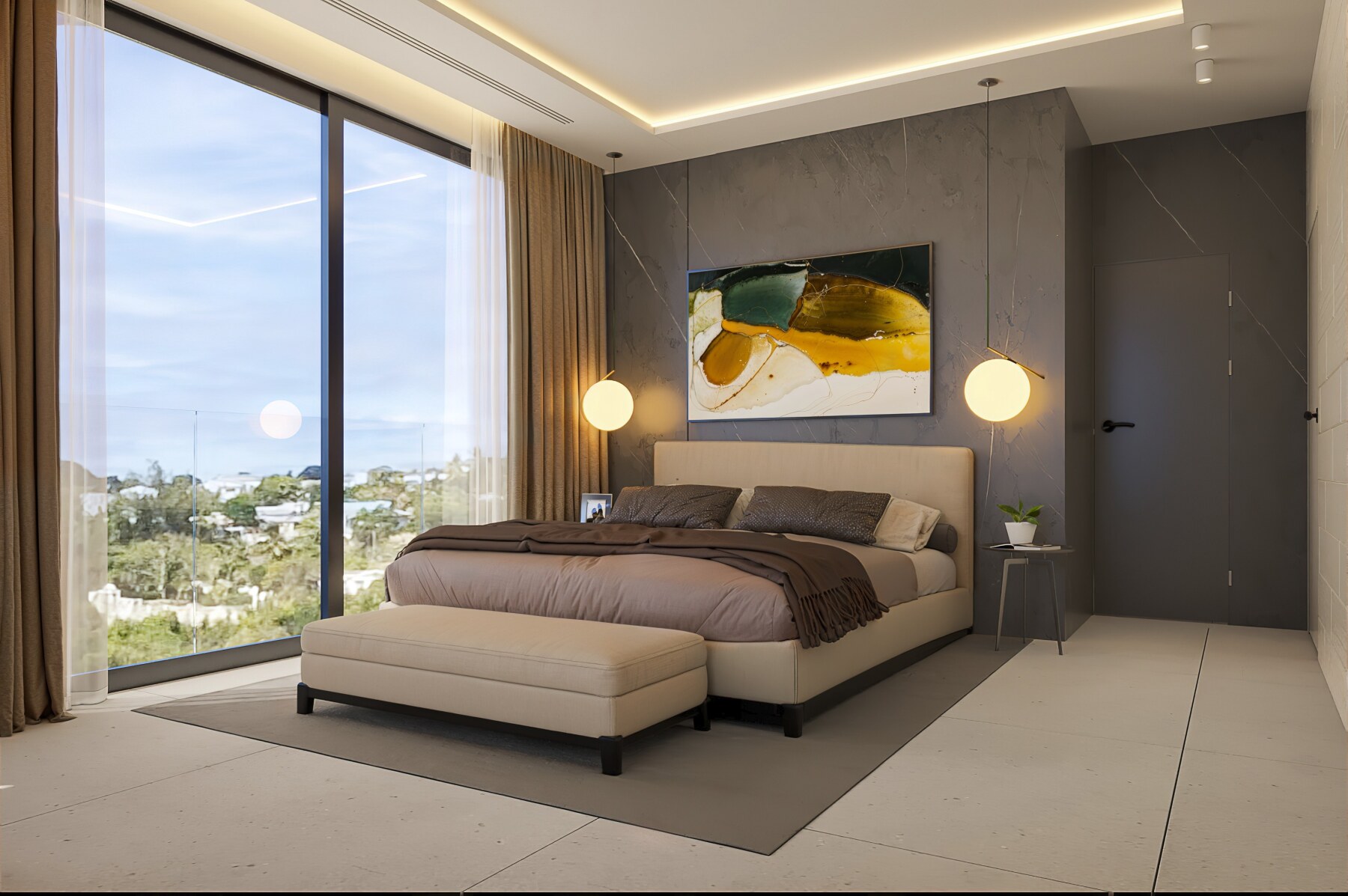 1.Dolce Vita Bedroom 1 with land view