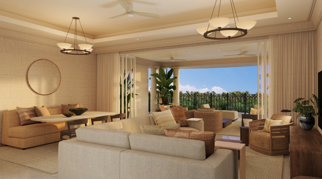 Pendry Residences Barbados Living room