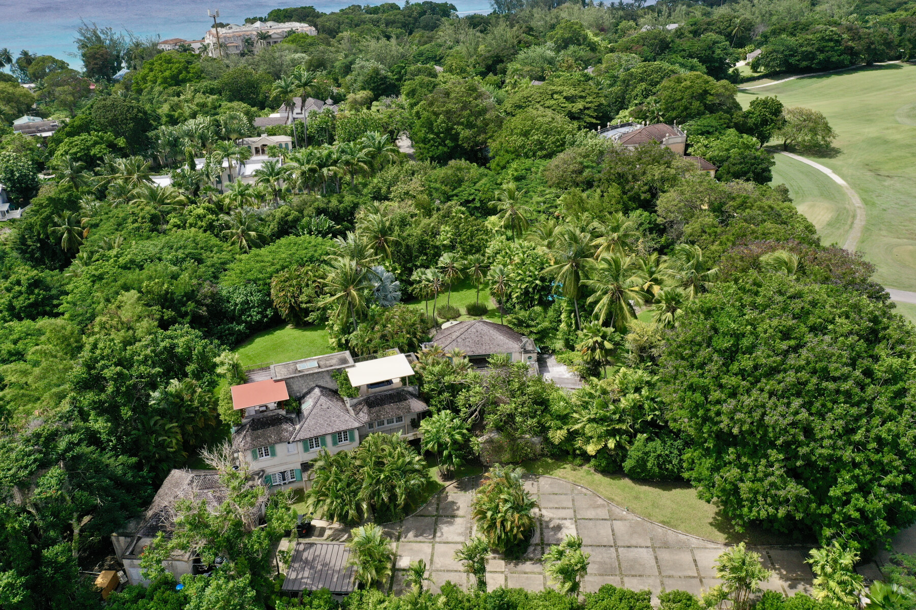 Sandy Lane Evergreen drone shot