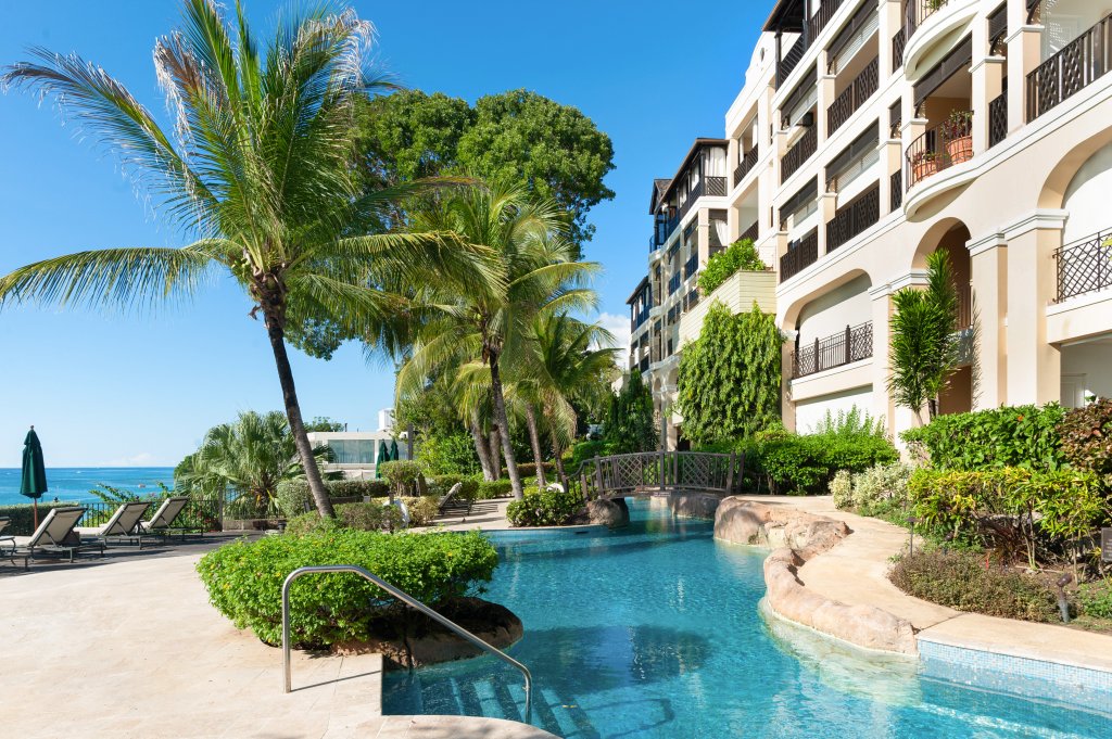 sandy cove 203 beachfront barbados communal pool