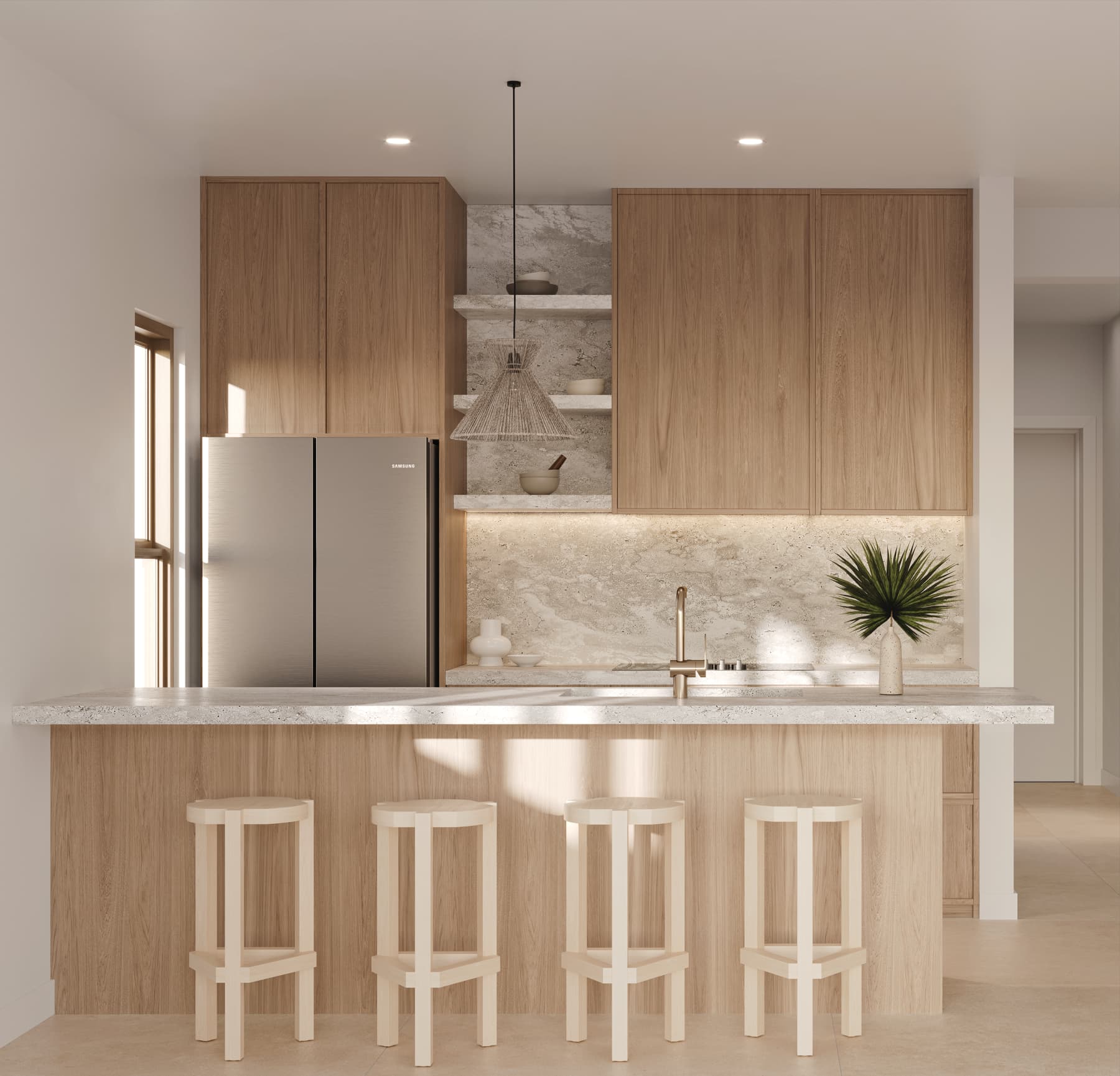 18 Porters Palms Barbados kitchen LR